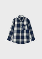 Camicia overshirt bambino Mayoral quadri blu - ErreGiModaBimbo