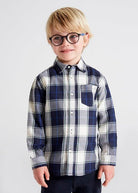 Camicia overshirt bambino Mayoral quadri blu - ErreGiModaBimbo