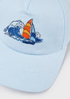 Cappello barca ricamato azzurro cotone bambino Mayoral