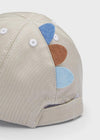 Cappello beige motivo ricamato in cotone neonato Mayoral - ErreGiModaBimbo