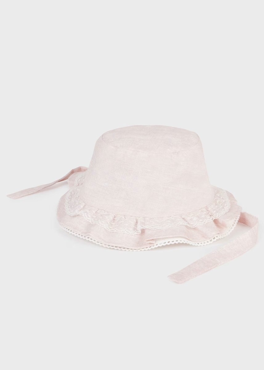 Cappello cerimonia lino neonata Mayoal Newborn Rosa Mayoral Rosa