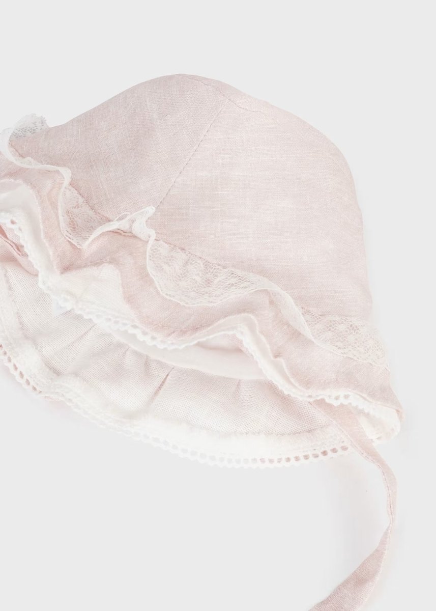 Cappello cerimonia lino neonata Mayoal Newborn Rosa Mayoral Rosa