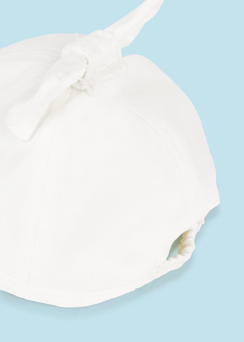 Cappello con fiocco in cotone neonata Mayoral Bianco Mayoral Bianco