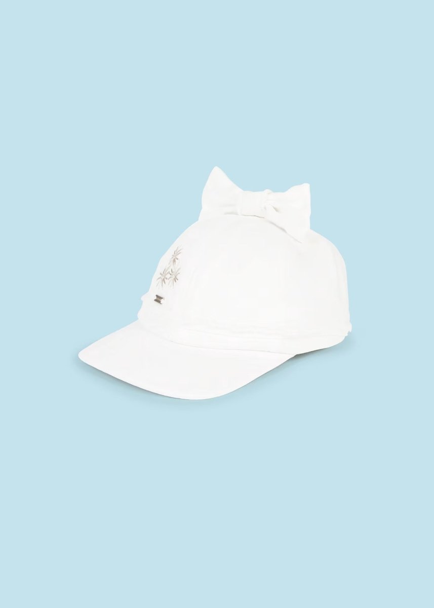 Cappello con fiocco in cotone neonata Mayoral Bianco Mayoral Bianco