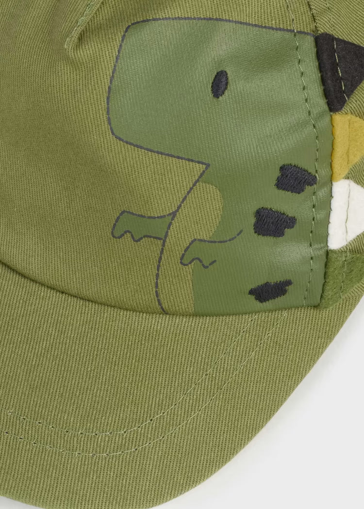 Cappello Dinosauro verde stampato cotone neonato Mayoral - ErreGiModaBimbo