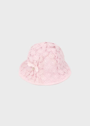 Cappello elegante pizzo rosa neonata Mayoral - ErreGiModaBimbo