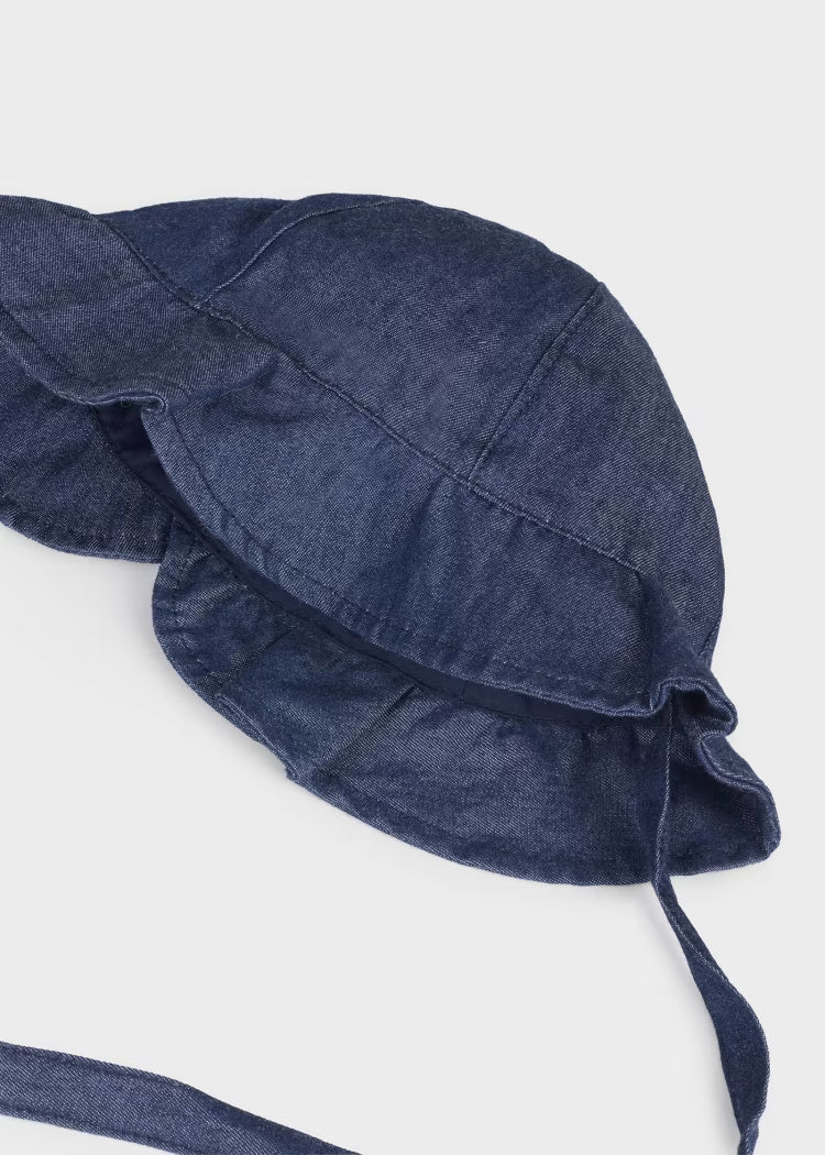 Cappello jeans con applicazione floreale neonata Mayoral - ErreGiModaBimbo