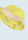 Cappello pescatore reversibile con stampa cani giallo Mayoral