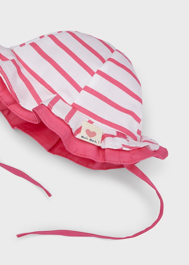 Cappello reversibile neonata Mayoral righe rosa - ErreGiModaBimbo
