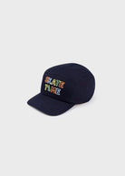 Cappello skater ricamato blu cotone bambino Mayoral - ErreGiModaBimbo