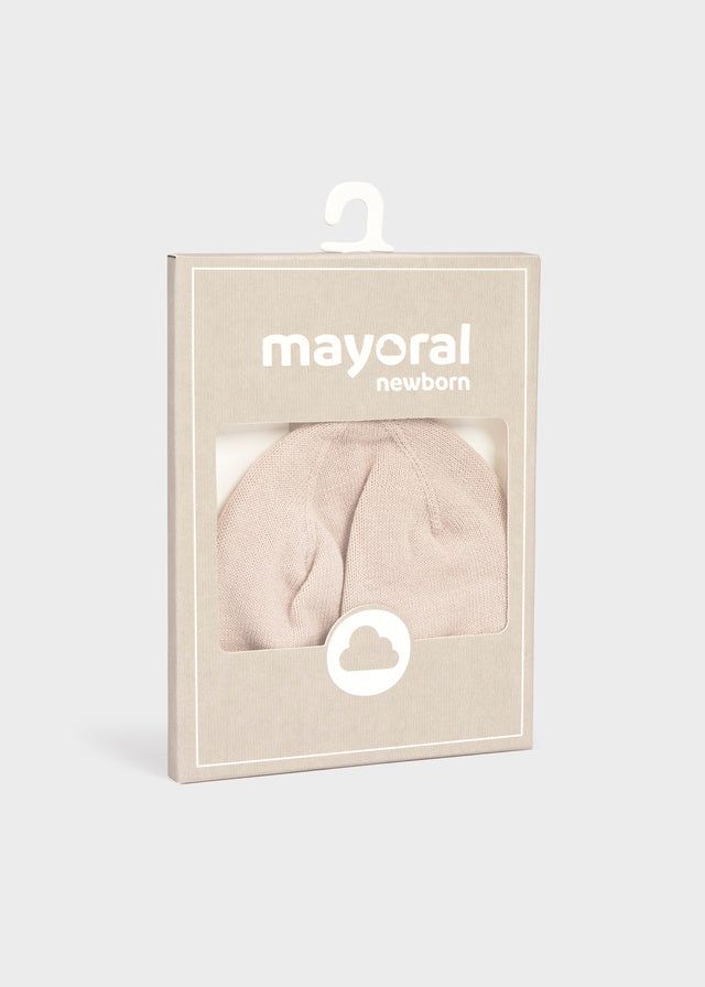 Cappello tricot neonati Mayoral Newborn filo cotone beige Mayoral 38 (0 Mesi)