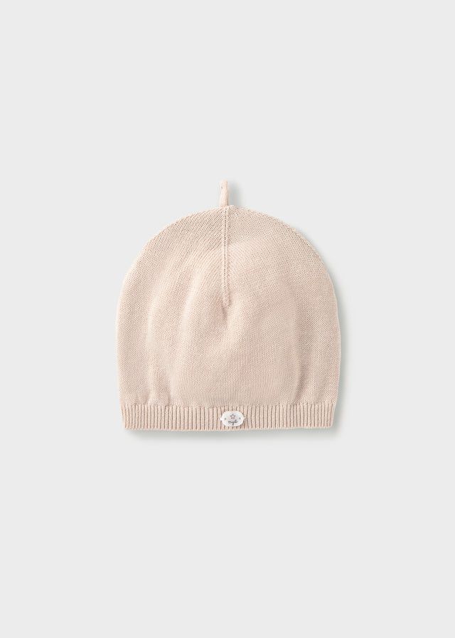 Cappello tricot neonati Mayoral Newborn filo cotone beige Mayoral 38 (0 Mesi)