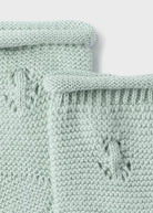 Cardigan con calzini Mayoral Newborn in filo di cotone verde - ErreGiModaBimbo