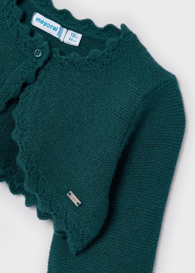 Cardigan coprispalle neonata Mayoral verde pino - ErreGiModaBimbo