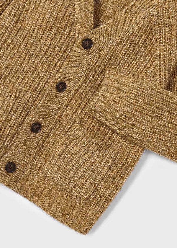 Cardigan in maglia bottoni bambino Mayoral Castagna - ErreGiModaBimbo