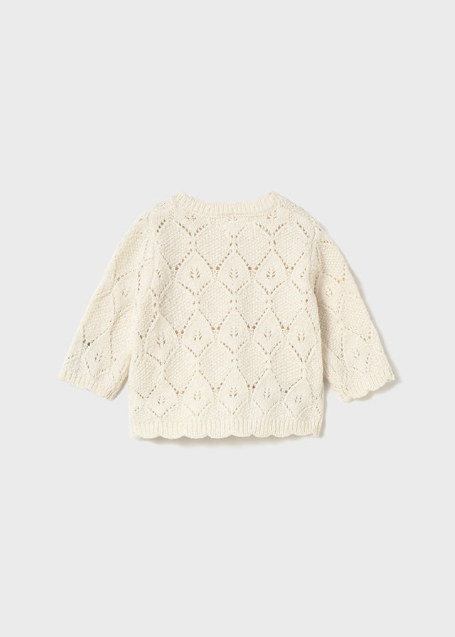 Cardigan in maglia neonata Mayoral Newborn crema Mayoral 0-1 Mesi 55cm