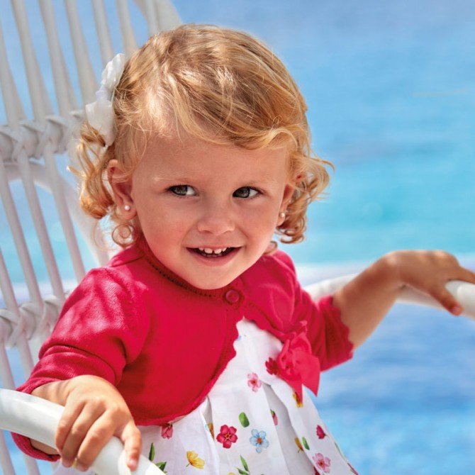 Cardigan neonata Mayoral Basica con merletto Fragola - ErreGiModaBimbo