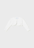 Cardigan neonata Mayoral bolerino tricot cotone sostenibile bianco - ErreGiModaBimbo
