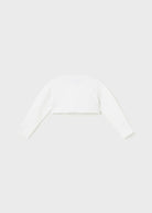 Cardigan neonata Mayoral bolerino tricot cotone sostenibile bianco - ErreGiModaBimbo