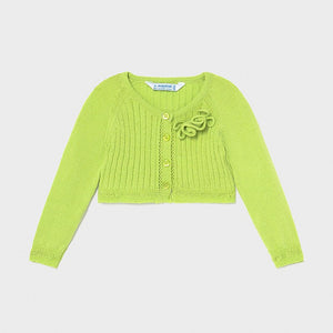Cardigan neonata Mayoral verde pistacchio in tricot - ErreGiModaBimbo