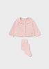 Cardigan tricot rosa con calzamglia neonata Mayoral Newborn - ErreGiModaBimbo