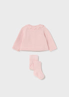 Cardigan tricot rosa con calzamglia neonata Mayoral Newborn - ErreGiModaBimbo