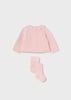 Cardigan tricot rosa con calzamglia neonata Mayoral Newborn - ErreGiModaBimbo