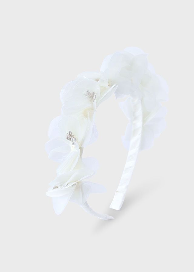 Cerchietto fiori bambina Mayoral panna Mayoral