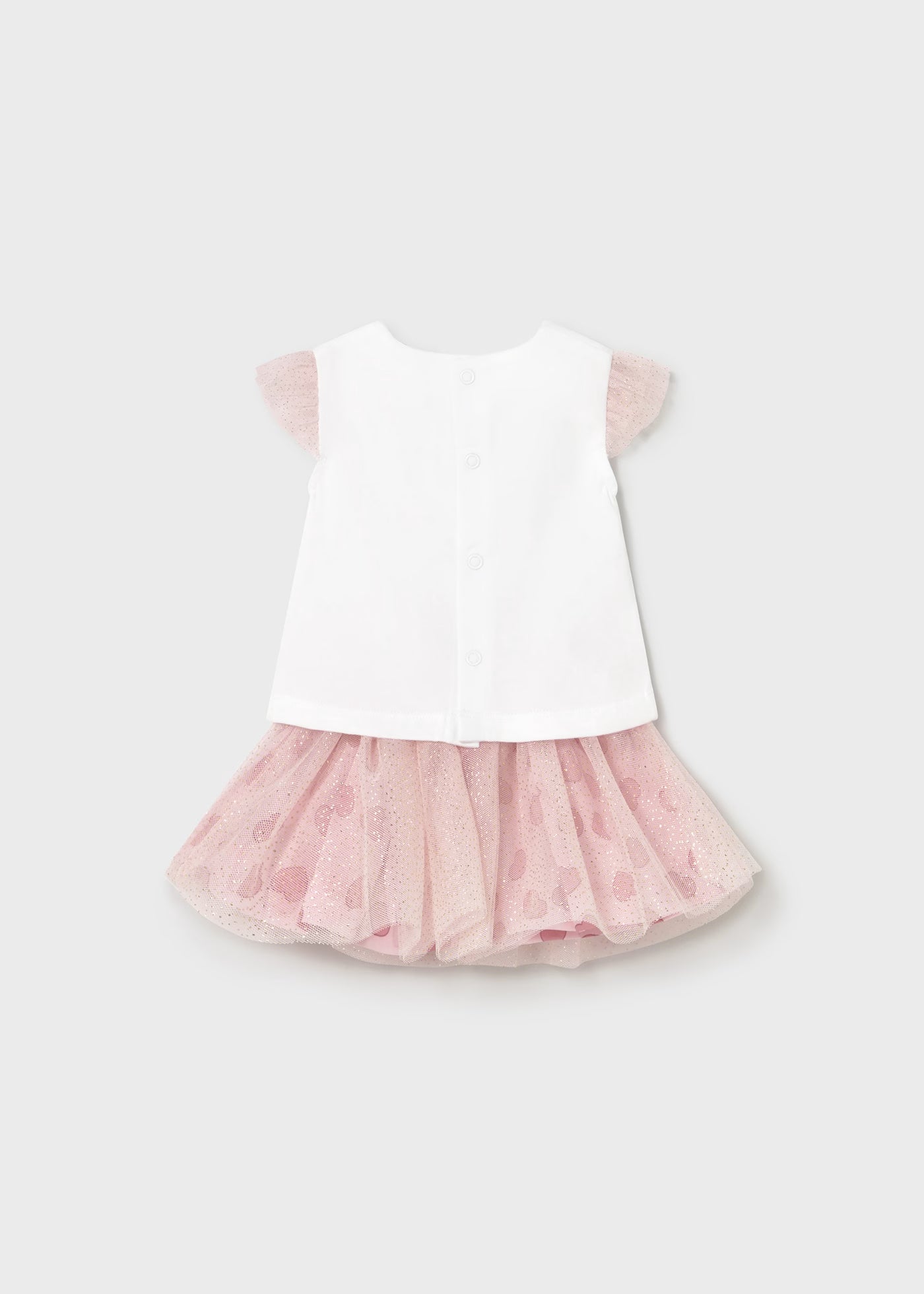 Completo 2 pezzi neonata Mayoral gonna tulle orsetto rosa Mayoral Rosa