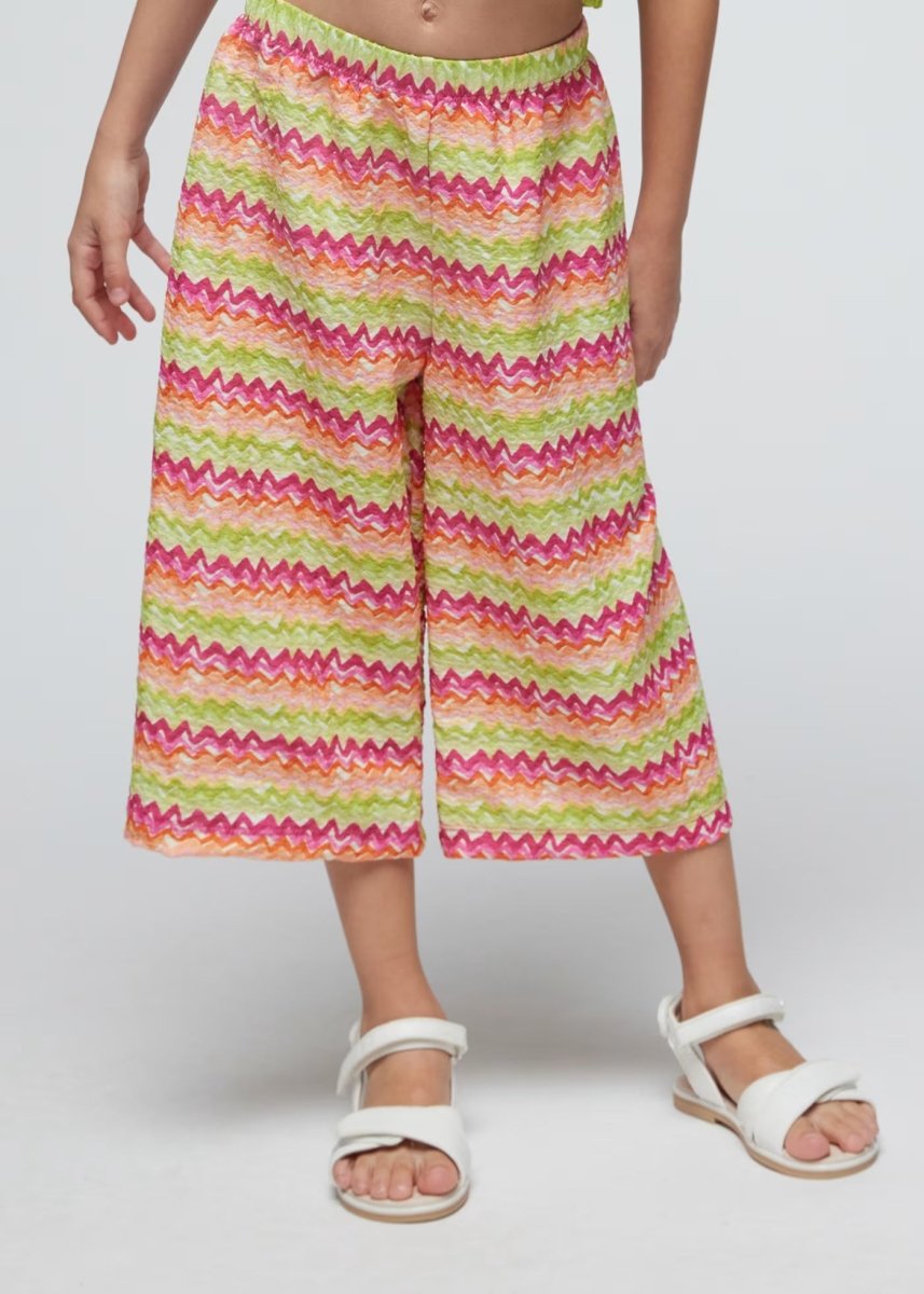 Completo 2 pezzi punto smock bambina Mayoral fantasia verde Mayoral Verde