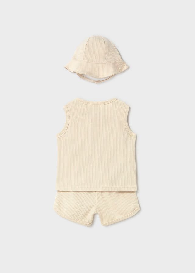 Completo 3 pezzi con cappello neonato Mayoral Newborn color cecio Mayoral 0-1 Mesi 55cm