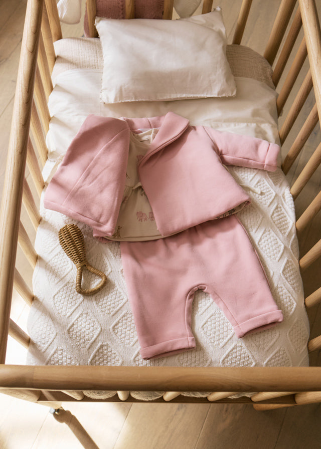 Completo 3 pezzi neonata Mayoral Newborn Safari rosa Mayoral 0-1 Mesi 55cm