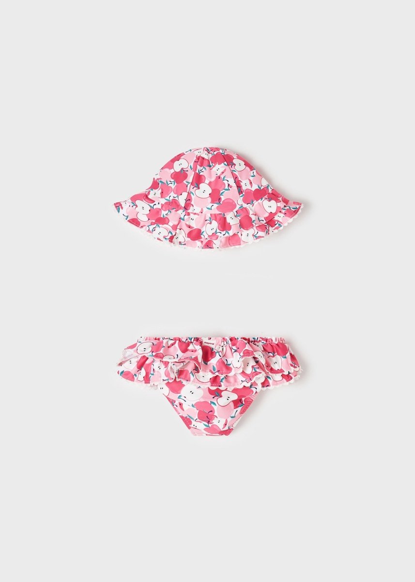 Completo costume da bagno neonata Mayoral floreale fuscia - ErreGiModaBimbo