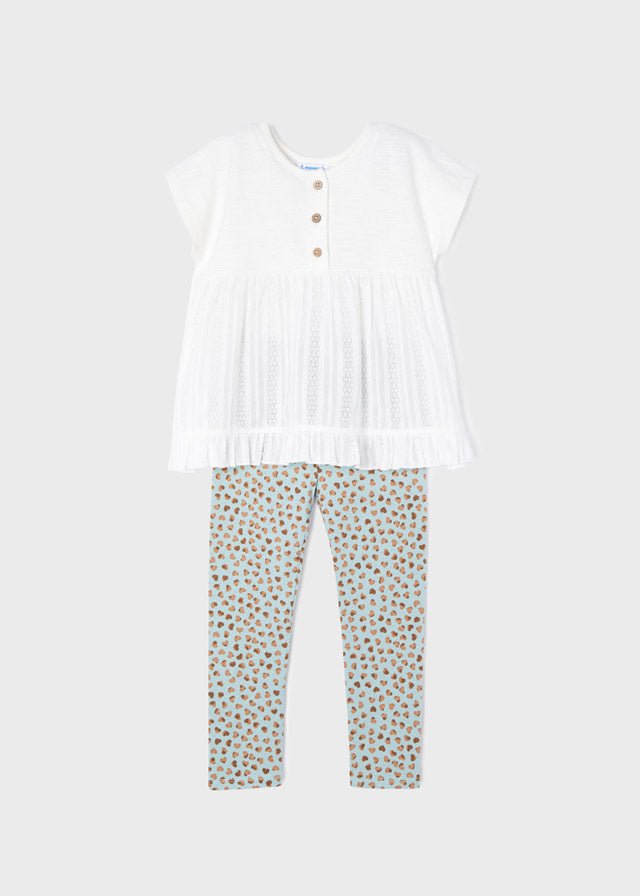 Completo esitvo bambina Mayoral leggings stampato - ErreGiModaBimbo
