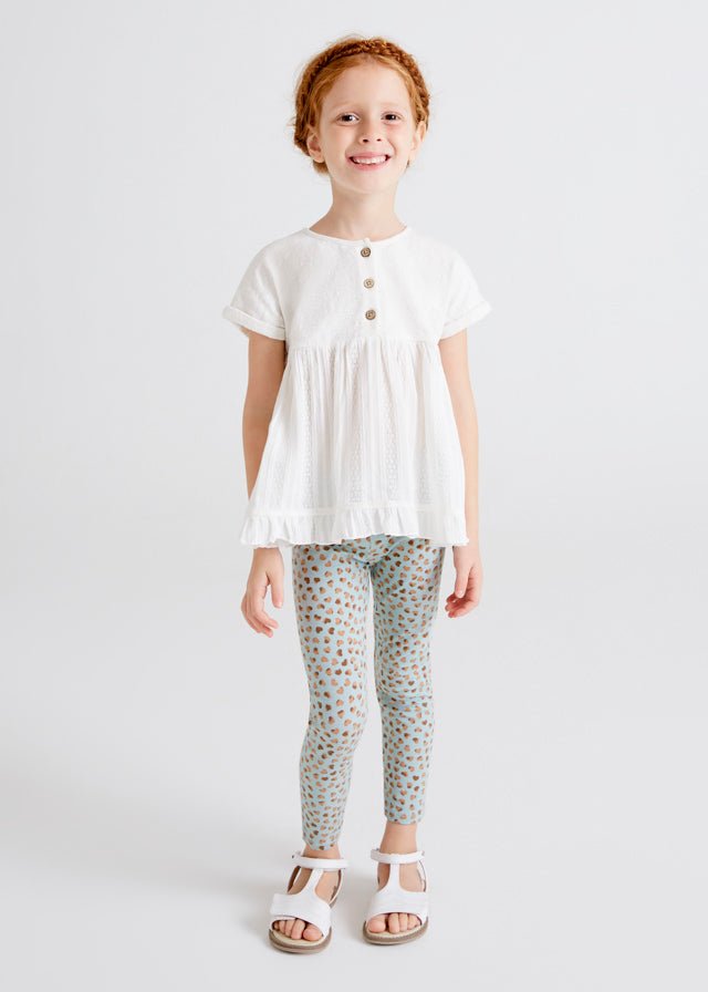 Completo esitvo bambina Mayoral leggings stampato - ErreGiModaBimbo