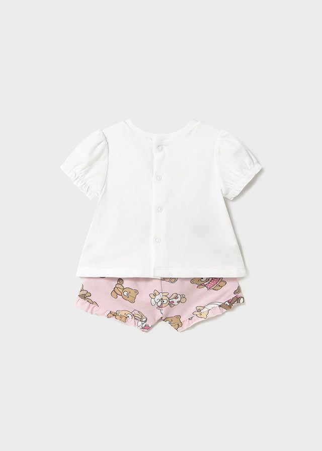Completo estivo neonata Mayoral Newborn orsetti rosa Mayoral Rosa