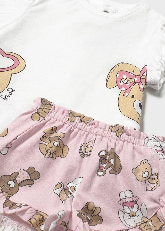 Completo estivo neonata Mayoral Newborn orsetti rosa Mayoral Rosa