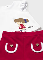 Completo estivo neonata Mayoral Newborn rosso o bianco jeans Mayoral 0-1 Mesi 55cm