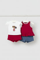 Completo estivo neonata Mayoral Newborn rosso o bianco jeans Mayoral 0-1 Mesi 55cm