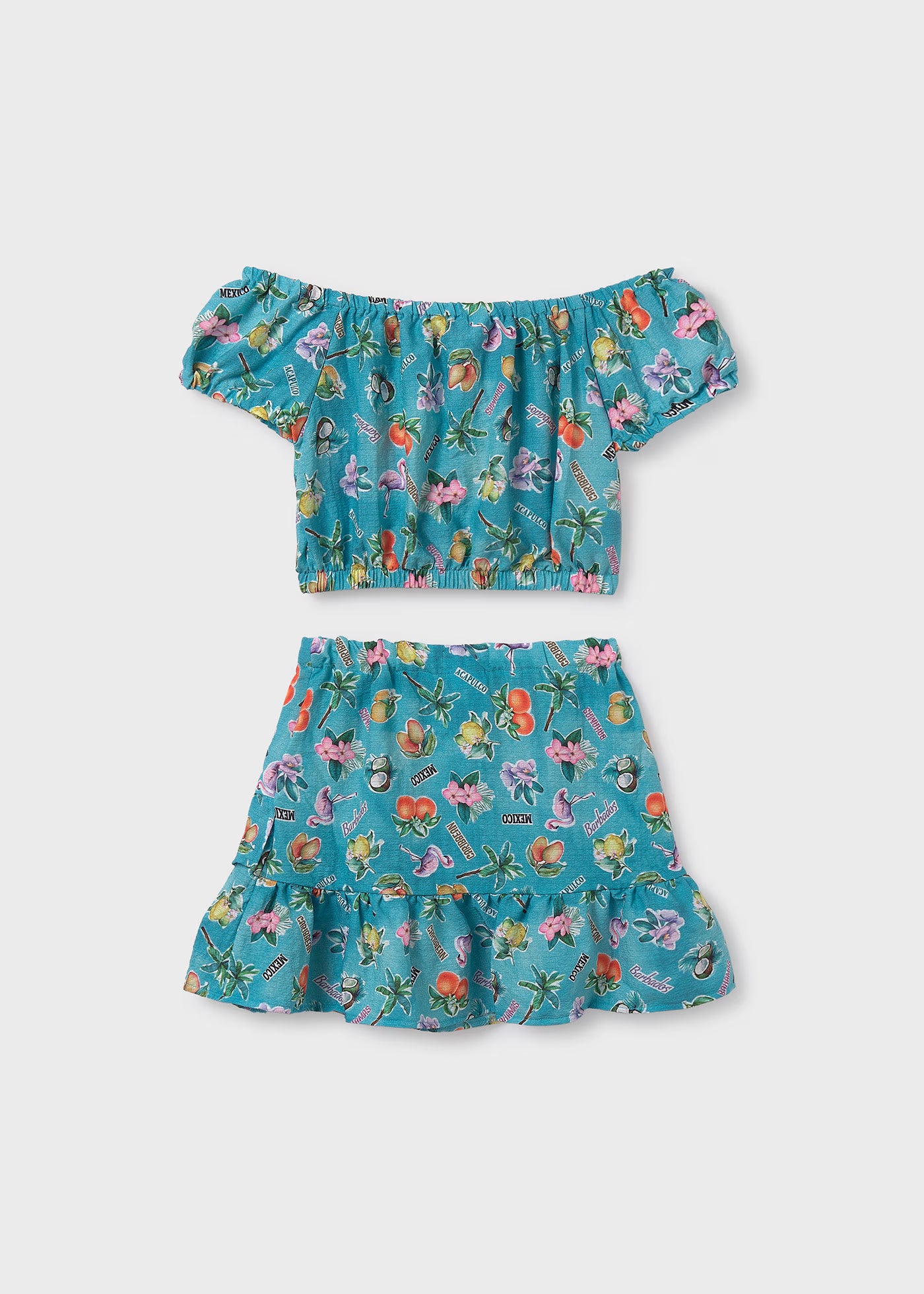 Completo gonna e top ragazza Mayoral turchese holiday Mayoral Turchese