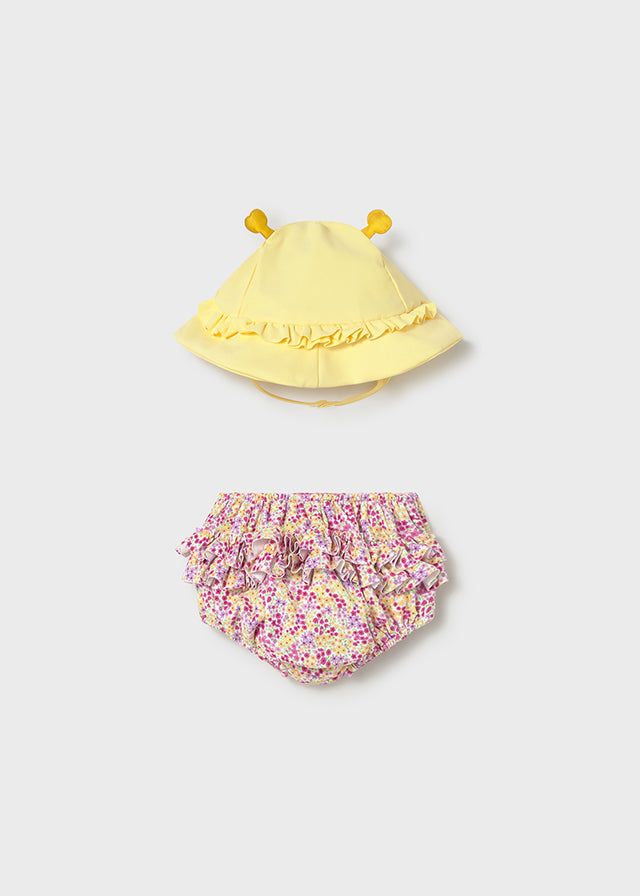 Completo mare costume e cappello neonata Mayoral Newborn giallo multicolor Mayoral 0-1 Mesi 55cm