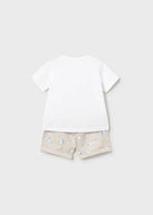 Completo neonato Mayoral Newborn elefante bianco e beige o carta da zucchero Mayoral 0-1 Mesi 55cm