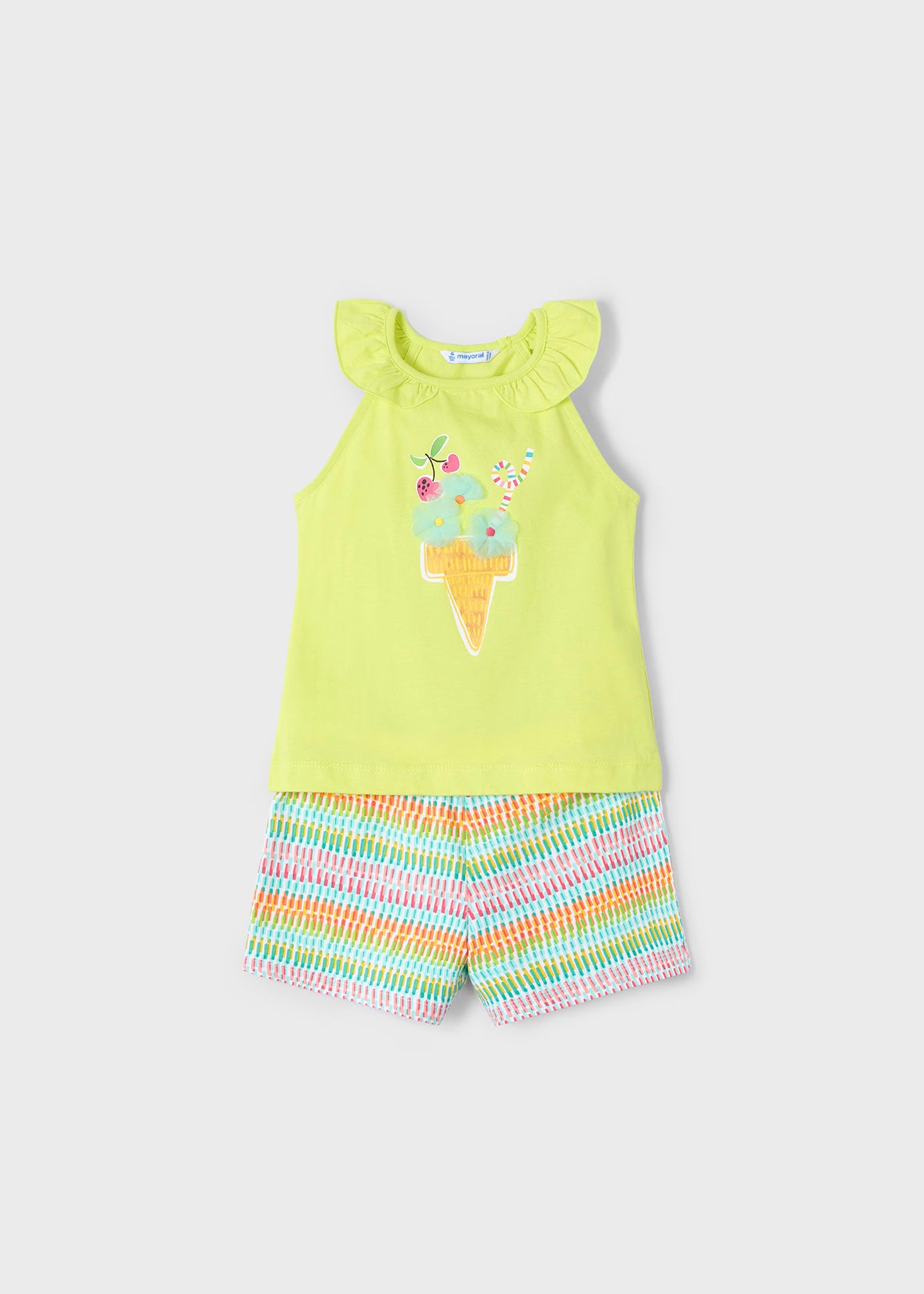 Completo shorts e maglietta gelato bambina Mayoral cefro multicolor Mayoral Citronella