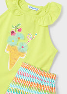 Completo shorts e maglietta gelato bambina Mayoral cefro multicolor Mayoral Citronella