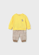 Completo tuta manica lunga neonato Mayoral Newborn Safari beige o giallo Mayoral 0-1 Mesi 55cm