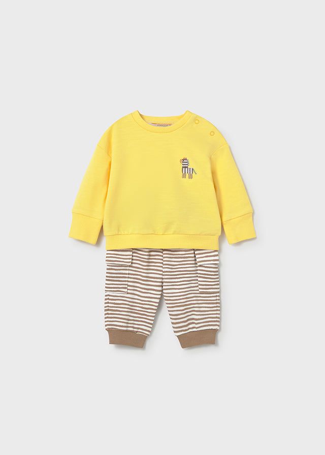 Completo tuta manica lunga neonato Mayoral Newborn Safari beige o giallo Mayoral 0-1 Mesi 55cm