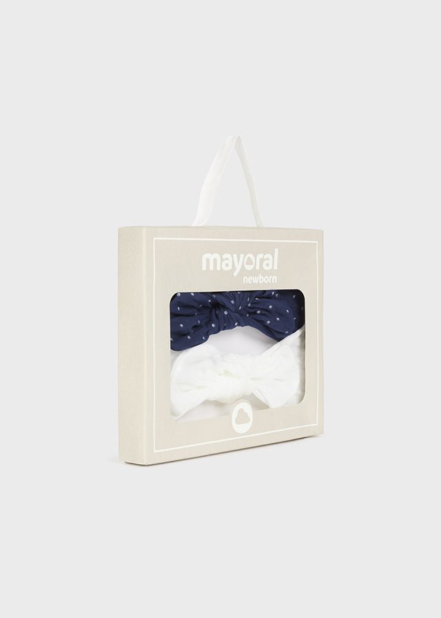 Confezione da 2 fasce per neonata Mayoral blu e bianco - ErreGiModaBimbo