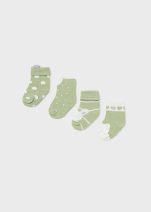 Confezione set 4 paia calzini neonati Mayoral caldo cotone verde - ErreGiModaBimbo