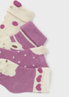 Confezione set 4 paia calzini neonati Mayoral caldo cotone viola - ErreGiModaBimbo