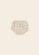 Copri pannolino con volant cotone neonata Mayoral Newborn beige - ErreGiModaBimbo